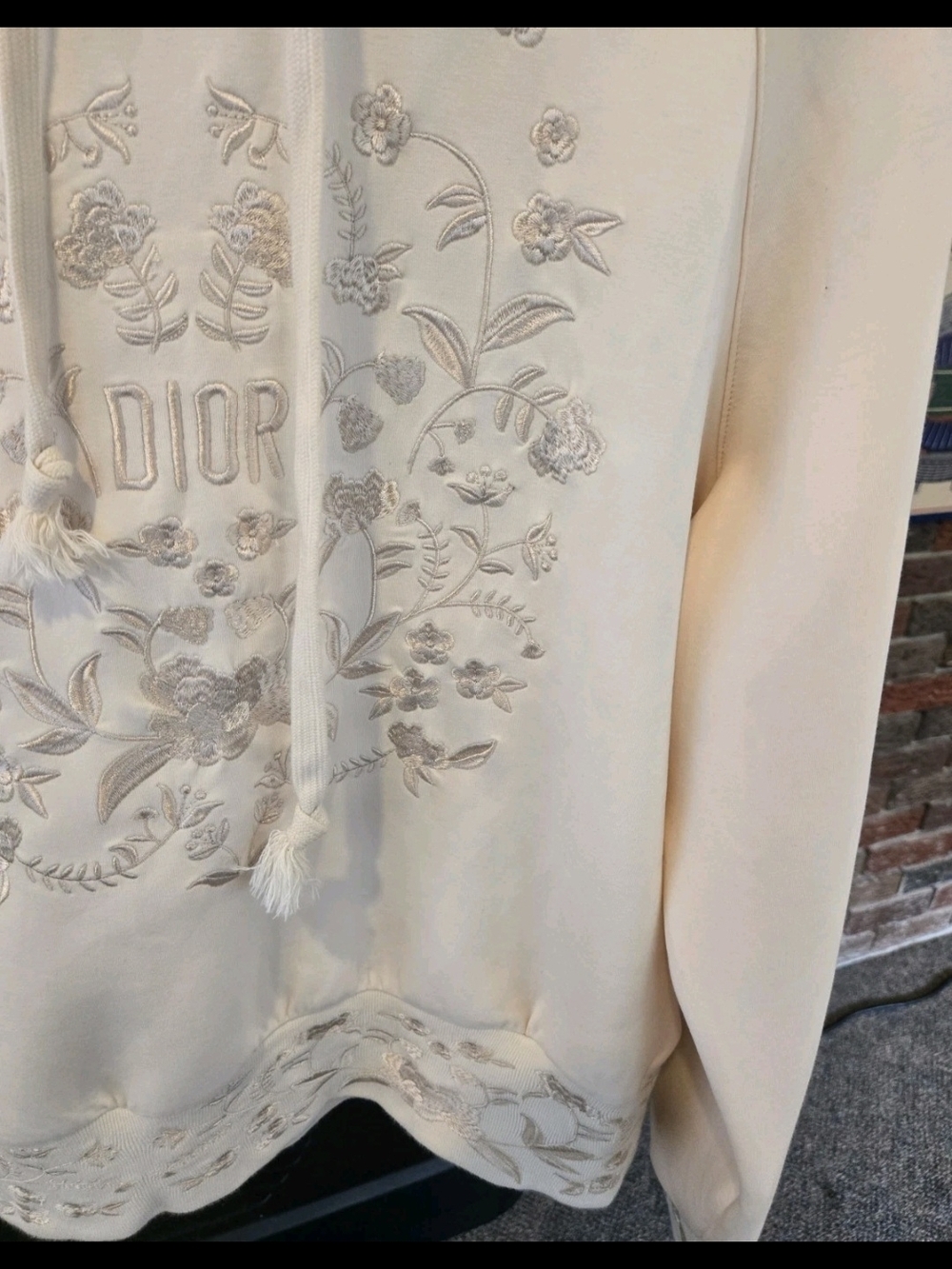 Dior Cream Floral Embroidered Hoodie & Joggers - Picture 5 of 15
